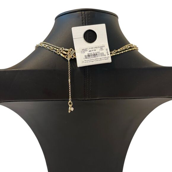 Heart Lock Charm Layer Necklace. - Picture 5 of 5